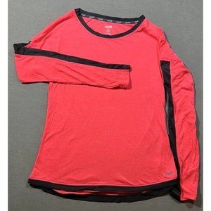 Avia Shirt Women Medium Pink‎ Logo Long  Sleeve Pullover Tee Ladies NWOT